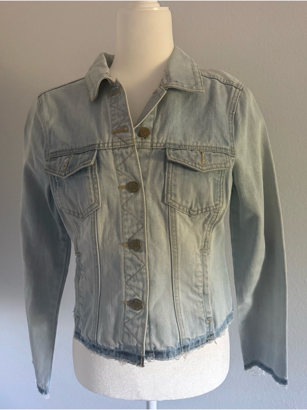 Custom Made Light Wash Denim Jacket - Women's Casual Trucker